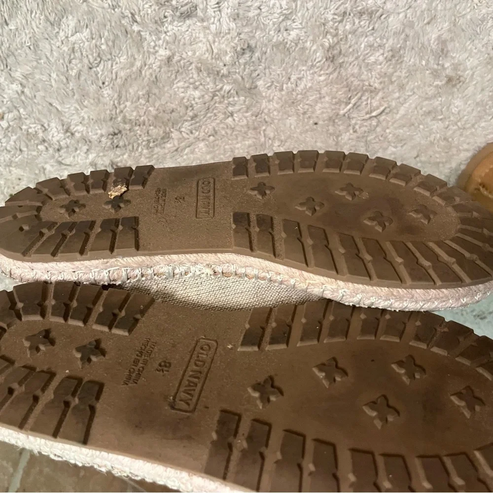 Old Navy Cream Mary Jane Espadrille Flats